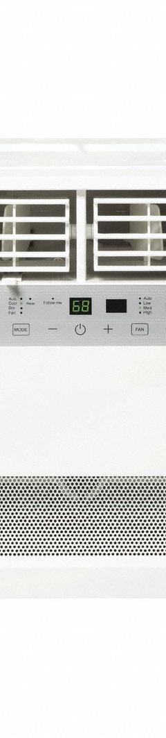 PERFECT AIRE Window Air Conditioner: 300 sq ft – 350 sq ft, 8,000 BtuH, 115V AC, 5-15P, Slide Out (MPN 4PACH8000). Key specifications — Brand: PERFECT AIRE; Combined Energy Efficiency Ratio (CEER) Rating: 10.9; Voltage: 115V AC; NEMA Plug Configuration: 5-15P; Special Features_Broad: Remote Control.