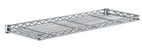 METRO Wire Cantilever Shelf: 48 in x 12 in, 1 Shelves, Split Sleeve, 150 lb Load Capacity, Dry (MPN 1248CSNC). Key specifications — NSF Approved: Yes; Recommended Environment: Dry; Material: Steel; Brand: METRO; Color: Silver; Finish: Chrome; NSF Approval: NSF Approved.
