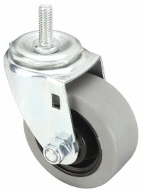 APPROVED VENDOR Stem Caster: Swivel, 3 in Wheel Dia., 1 1/4 in Wheel Wd, Polyurethane, 1 in Stem Lg (MPN 32J869). Key specifications — Brand: APPROVED VENDOR; Thread Size: 3/8"-16; Roll Up: Swivel.