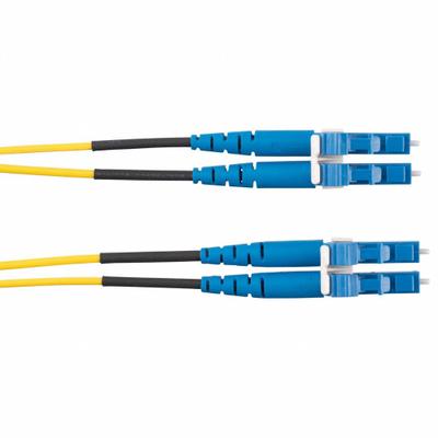 PANDUIT Fiber Patch Cord: Single Mode, 10 m Lg, LC End 1, LC End 2, Yellow, OFNR - Single-Mode Fiber Optic Patch Cords