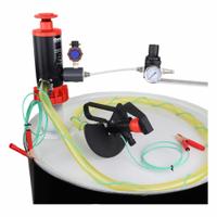 GOATTHROAT PUMPS Air Drum Pump: Pump w/ Discharge Hose & Nozzle, 1:1, 4.5 gpm Max. Flow Rate, PP (MPN GTSCP100GAS-AK). Key specifications — Brand: GOATTHROAT PUMPS; Suction Tube Material: PP.
