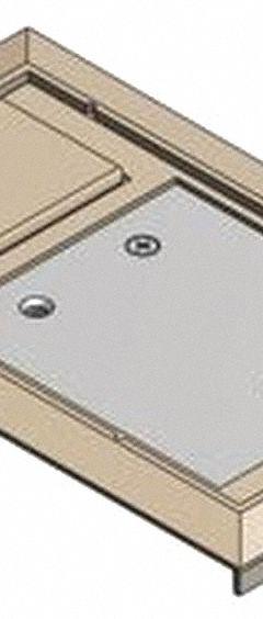 STEEL CITY Floor Box Cover: Rectangular, Beige, Polycarbonate, 8 1/8 in L x 5 1/8 in W x 3/16 in H (MPN 664-CST-SW-BGE). Key specifications — Brand: STEEL CITY; Color: Beige; Cover Shape: Rectangular; Material: Polycarbonate.