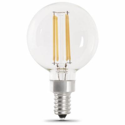 FEIT ELECTRIC Compact LED Bulb: Candelabra Screw (E12), LED, (G) Globe, G16-1/2, 5.5 W Watt - Candelabra Screw Base (E12) Lamps