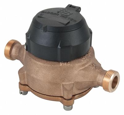 BADGER Mechanical Flowmeter: Mechanical Flowmeter, Water, Bronze, 5/8 in NPT - Nutating Disc Flowmeters for Water