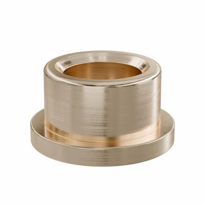 OILITE Flanged Sleeve Bearing: Bronze, SAE 841, 1/2 in Bore, 3/4 in OD, 1/2 in Lg - Lubricated General Purpose Metallic Flanged Sleeve Bearings