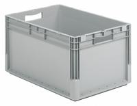 SSI SCHAEFER Straight Wall Tote: 16.9 gal, 24 in x 16 in x 13 in, Stacking Capable, 14 in Inside Wd (MPN ELB6320.GY1). Key specifications — Material: Plastic; Stackable: Stacking Capable; Brand: SSI SCHAEFER.