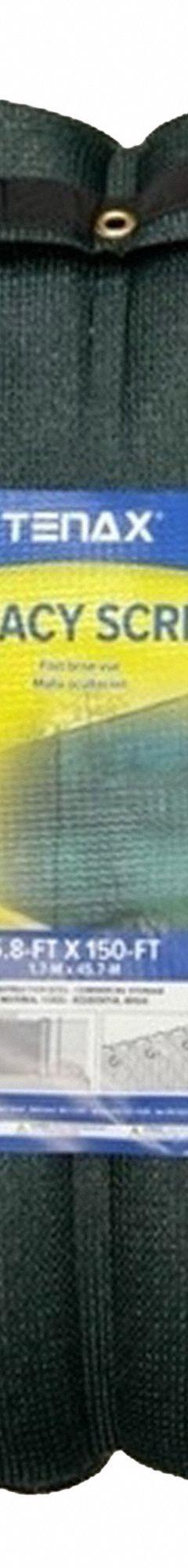 Privacy Screen: Green, Polyethylene, 5.8 ft Overall Ht, 150 ft Overall Lg, 85% Shade Percent (MPN 2A220042). Key specifications — Brand: TENAX.