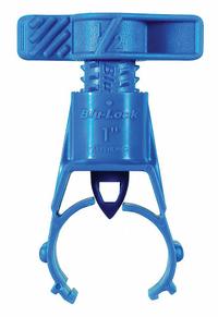 HYDRORAIN Slide Repair: 1" Tube, ABS Plastic/PVC, 80 psi Max Working Pressure, 1.25 in Wd, 2 in Ht (MPN 02917). Key specifications — Connection: 1" Tube; Material: ABS Plastic/PVC; Product Type: Saddle Body.