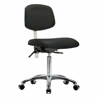 APPROVED VENDOR Cleanroom Task Chair: Vinyl, Armless, Ht Range 21 1/2 in to 29 in, 18 1/2 in Seat Wd - Vinyl Cleanroom Chairs
