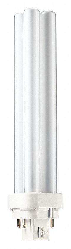 PHILIPS Compact Fluorescent Bulb: 4-Pin (G24q-3), PL-C, Fluorescent, 2700K, 1,800 lm Light Output (MPN PL-C 26W/827/4P/ALTO). Key specifications — Brand: PHILIPS; Bulb Designation: PL-C 26W/827/4P/ALTO 10PK; Dimmable: Yes; Color Temperature: 2700K.
