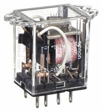 OMRON Flange Mount Relay: Surface (Top Flange) Mounted, 5 A Current Rating, 110/120V AC, DPDT (MPN MY2F-AC220/240). Key specifications — Brand: OMRON; Base Type: Octal; Mounting Style: Top Flange; Electrical Connection: Plug-In Terminal; Manufacturer Part Number: MY2F-AC220/240; Operating Current: 5 A at 220V AC (Resistive Load); Series: MY Series.