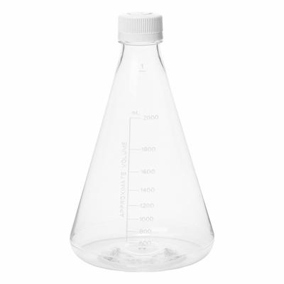 APPROVED VENDOR Plastic Flasks: Erlenmeyer, PETG, 2,000 mL, Sterile - Plastic Erlenmeyer Flasks
