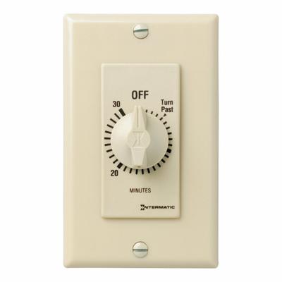 INTERMATIC Spring-Wound Timer: 30 min Max, DPST, 277V AC, No Wall Plate Included - Spring-Wound Mechanical Timers without Wall Plates