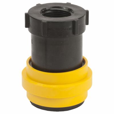 BANJO Dry Disconnect Coupling: 1" Thread Size, 100 psi Max. Working Pressure @ 70 F - Polypropylene Dry Disconnect Couplings
