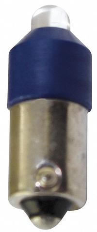 EATON Compact LED Bulb: LED, Miniature Bayonet (BA9s), (T) Tubular, T3-1/4, 120V AC/DC, 0.72 W Watt (MPN E22LED120BN). Key specifications — Light Color: Blue; Voltage: 120V AC/DC; Brand: EATON; Bulb Shape: T3-1/4.
