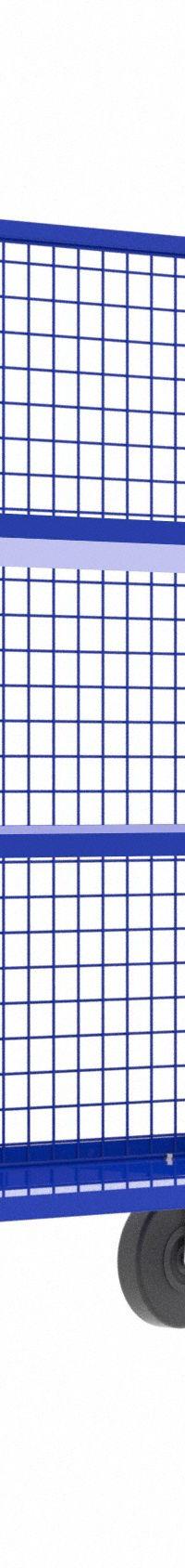 VALLEY CRAFT Cage Cart: 2,000 lb, Overall Dim. 57 in L x 30 in W x 68 in H, Adj, 2 Shelves, Rubber (MPN F89054VCBL). Key specifications — Caster/Wheel Configuration: (2) Rigid; Color: Blue; Shelf Adjustability: Adjustable; Brand: VALLEY CRAFT.