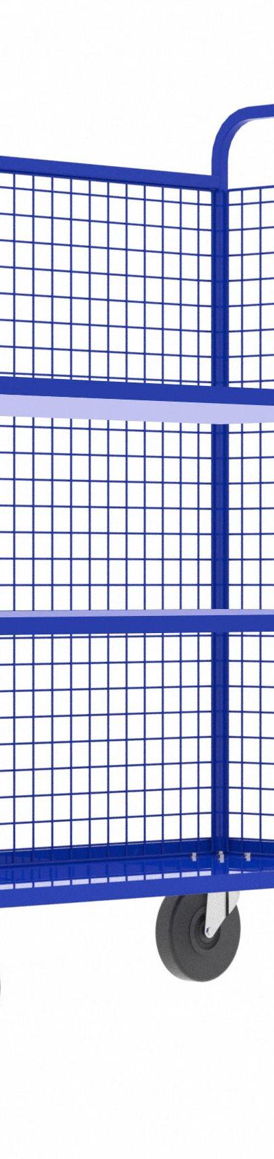 VALLEY CRAFT Cage Cart: 2,000 lb - Dual-Side-Access with Wire Shelves