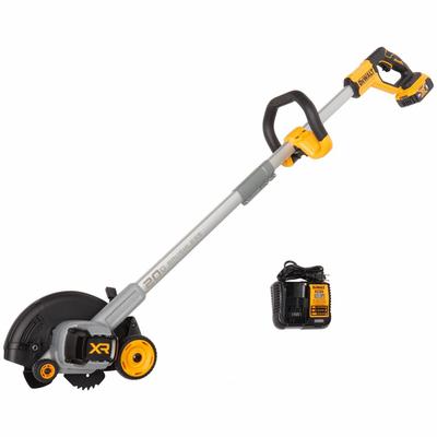 DEWALT Battery-Powered Lawn Edger Kit: 2 in Cutting Dp, 30 in, Straight, Not Capable - Battery-Powered Lawn Edgers