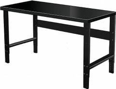 HALLOWELL Workbench: Adj Ht, 60 in x 30 in, Black, Stringer, Steel (MPN HWB6030S-ME). Key specifications — Brand: HALLOWELL; Color: Black.