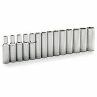 GEARWRENCH Socket Set: 3/8 in Drive, 14 Piece, 6-Point, Metric, 6 mm to 19 mm (MPN 80554). Key specifications — attr1224269: 3/8 in; attr1204685: Not Tether Capable; attr1204650: 6 mm to 19 mm; attr1204673: Socket Bits Not Included; attr1204688: GEARWRENCH; attr1224230: Friction; attr1224354: No Thin Wall; attr1206170: Deep Sockets.