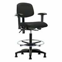 Ergonomic Chair: Vinyl, Arms Included, Ht Range 25 in to 34 1/2 in, 18 1/2 in Seat Wd, 17 in Seat Dp (MPN BR-VHBCH-RG-T1-A1-CF-RG-8540). Key specifications — Foot Support: Yes; Back Tilt Backward: 13.5°; Back Tilt Forward: 10.5°; Base Material: Nylon; Brand: APPROVED VENDOR; Product Type: Ergonomic Chair; ESD-Safe: Not ESD Safe; Seat Tilt Backward: 3°.