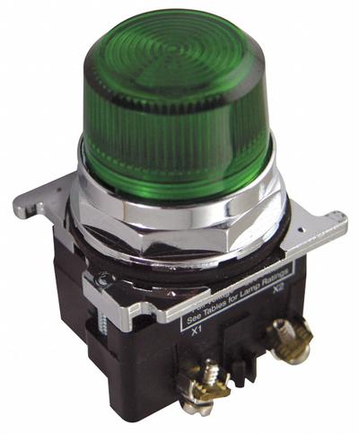 EATON Pilot Light: 30 mm Panel Mounting Size, Green, LED - LED Pilot-Lights