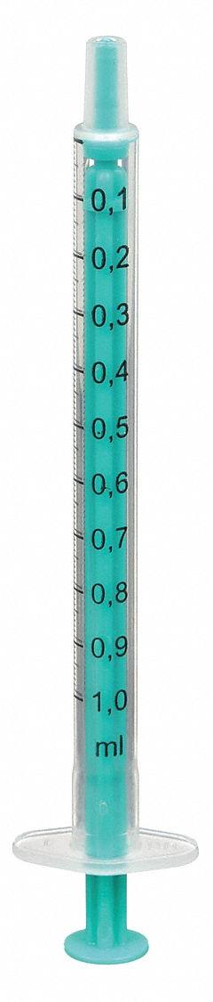 NORM-JECT All-Plastic Syringe: 1 mL Capacity - mL, Luer Slip, Polypropylene, Polypropylene, HDPE (MPN NJ-9166017-02). Key specifications — Attachment Type: Luer Slip; Plunger Material: HDPE; Sterile/Non-Sterile: Sterile; Tip Material: Polypropylene; Barrel Material: Polypropylene; Brand: NORM-JECT; Compatible Needles: Sharp, Tri-Bevel Needles; Includes Needles: No.