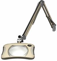 O.C. WHITE Rectangular Magnifier Light: LED, 2x, 4 Diopter, 1,500 lm Max Brightness, 43 in Arm Reach (MPN 82400-4). Key specifications — Arm Material: Aluminum; Brand: O.C. WHITE; Magnification: 2x; ESD Safe: Yes; Lens Material: Glass; Lighting Technology: LED; Operating Voltage: 100 to 240V AC; Includes Ultraviolet Light: No.
