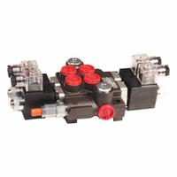 CHIEF Hydraulic Manifold Valve: 21 gpm Max Flow Rate, Three Positions, Outlet/Work, Four-Way Ways (MPN 220883). Key specifications — attr1018253: CHIEF; attr1018283: Outlet; attr1018249: 220883; attr1018298: 12 V; attr1018300: Electrical.