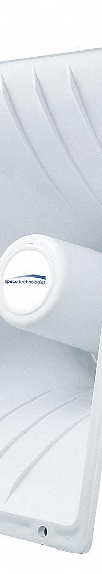SPECO TECHNOLOGIES PA Weatherproof Speaker: Powered, 1-Way, 8 ohm Impedance, 6 in Overall Wd (MPN SPC40RP). Key specifications — attr1056470: Outdoor; attr1056495: Powered.