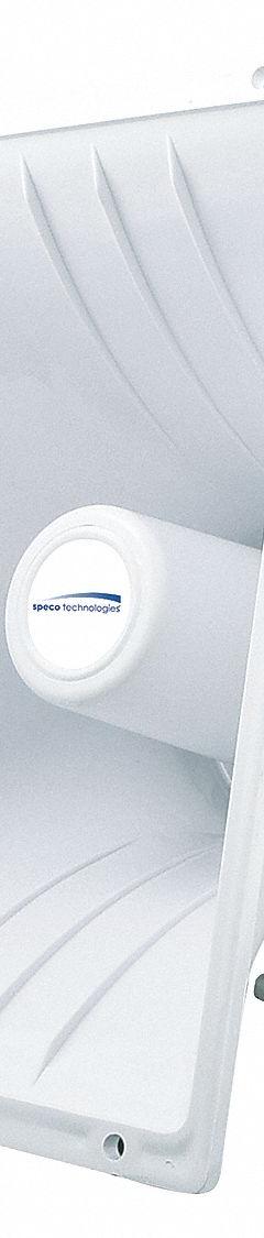 SPECO TECHNOLOGIES PA Weatherproof Speaker: Powered, 1-Way, 8 ohm Impedance, 6 in Overall Wd (MPN SPC40RP). Key specifications — attr1056470: Outdoor; attr1056495: Powered.
