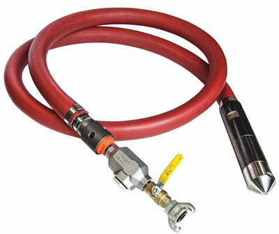 VIBCO Pneumatic Vibrator: 2 1/2 in Head Dia, 10 ft Shaft Lg - Air-Powered Concrete Vibrators