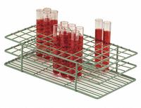Tube Rack: 5 1/8 in Overall Wd, Steel, Green, (72) Places, 72 Compartments, Benchtop (MPN F18757-0000). Key specifications — Material: Steel; Mounting Location: Benchtop; Color: Green; Product Type: Test Tube Rack; Total Holding Capacity: (72) Places; Brand: SP SCIENCEWARE.