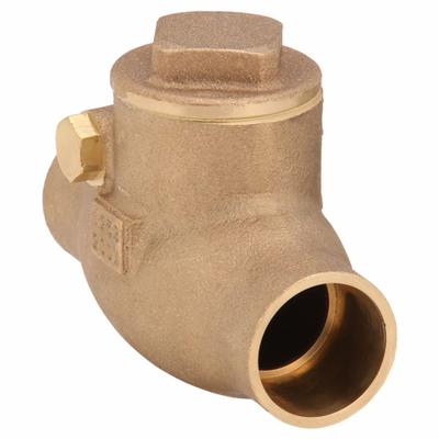 MILWAUKEE VALVE Swing Check Valve: Swing, Inline Valve Body, 1 in Pipe Size, Sweat x Sweat - Bronze Inline Swing Check Valves