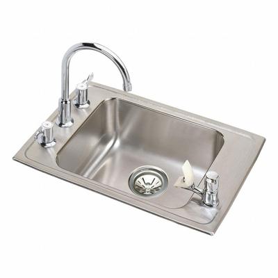 ELKAY Classroom Sink: Dual Manual Handle, Lever, 22 in Overall Lg, 19 1/2 in Overall Wd - Classroom Sinks with Faucets