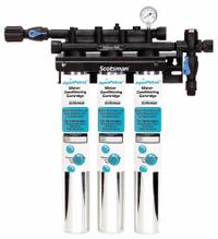 SCOTSMAN Water Filtration System: 10 micron, 6.3 gpm, 25 1/4 in Overall Ht, Dirt/Rust Reduces (MPN AP3-P). Key specifications — Brand: SCOTSMAN; Reduces: Rust.
