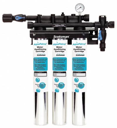SCOTSMAN Water Filtration System: 10 micron, 6.3 gpm, 25 1/4 in Overall Ht - Ice Machine & Refrigerator Water Filter Systems