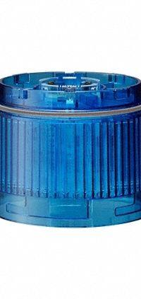 PATLITE Tower Light Module: Steady, 24V DC, Blue, 60 mm Overall Dia, 40 mm Overall Ht, LR6 (MPN LR6-E-B+FB295). Key specifications — Brand: PATLITE; Compatible with Series: LR6; Lens Color: Blue; Operating Voltage: 24V DC; Manufacturer Part Number: LR6-E-B+FB295.