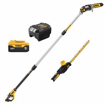DEWALT Pole Saw/Pole Hedge Combo Kit: 20V MAX*, 22 in Hedge Trimmer Blade Lg - Outdoor Equipment Combination Kits