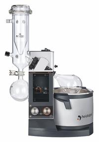 HEIDOLPH Rotary Evaporator: Motor, 5 L, 10 RPM to 280 RPM, 1,300 W Heating Capacity, G5 Condenser (MPN 036041053). Key specifications — Brand: HEIDOLPH; Height Adjustment Method: Motor; Included Glassware Series and Type: G5 Condenser; Vacuum Controller: No; Vapor Temperature Sensor: No; Features: Central Operating Panel with 7 in Touch Display.