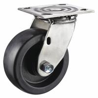 APPROVED VENDOR Plate Caster: Corrosion-Resistant, Swivel, Polypropylene, 5 in Wheel Dia, Rectangle (MPN P21SX-PB050R-14). Key specifications — attr1109528: Black; attr1109541: APPROVED VENDOR; attr1172513: Swivel.