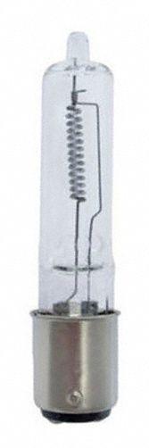 GE LAMPS Halogen Bulb: Halogen, Double Contact Bayonet (BA15d), (T) Tubular, T4, ESR, 120V AC, White (MPN Q100CL/DC). Key specifications — Light Color: White; Trade Number: ESR; Voltage: 120V AC; Brand: GE LAMPS; Bulb Shape: T4.