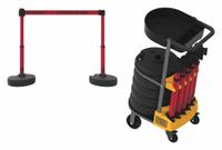 Belt Barrier System: 42 in Post Ht, 15 ft Belt Lg, Red, 5 No. of Posts, Message, Fillable Base (MPN PL4079T). Key specifications — Brand: BANNER STAKES; Base Shape: Round Flat; Belt Color: Red; Message: Do Not Enter - Arc Flash Boundary; Post Color: Red; Includes: (5) Bases; Belt Type: Message.