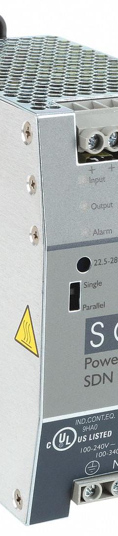 SOLAHD DC Power Supply: DIN Rail, 240 W Output Power - Rated, 10 A Current - Output, Single Phase (MPN SDN1024100C). Key specifications — attr1044898: Single; attr1044874: Metal; attr1044879: 100 to 240V AC; attr211400: SOLAHD.