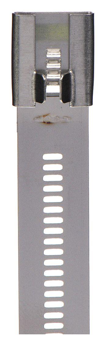 TY-RAP Cable Tie: 12 in Nominal Lg, 3 in Nominal Max. Bundle Dia., 0.47 in Wd - 316 Stainless Steel Cable Ties