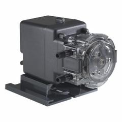STENNER Peristaltic Chemical Metering Pump: 220V AC, 1/30 hp HP, 85 gpd Max. Flow Rate, Santoprene (MPN 85MP5). Key specifications — Tubing Material: Santoprene; Brand: STENNER; Reproducibility: ±2.0%.