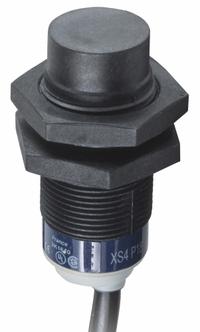 TELEMECANIQUE SENSORS Inductive Cylindrical Proximity Sensor: Non-Terminated Cable, Unshielded, NC (MPN XS4P18AB120). Key specifications — Brand: TELEMECANIQUE SENSORS; AC Supply Voltage Rating: Not Rated; DC Supply Voltage Rating: 12-24V DC.
