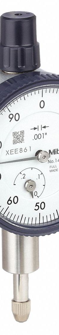 MITUTOYO Dial Indicator - Lug Back: 0 in to 0.25 in, Inch, Plunger, 0.001 in Accuracy (MPN 1410A-10). Key specifications — attr1184168: 1410A-10; attr1184178: 0-100; attr1184223: MITUTOYO; attr1200883: Dial Indicator - Lug Back; attr1184173: AGD 1; attr1184177: 0.001 in; attr1184208: Certificate of Inspection.