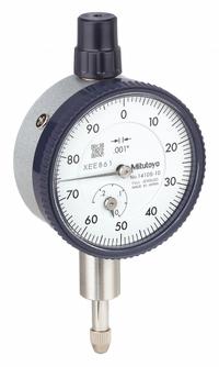 MITUTOYO Dial Indicator - Lug Back: 0 in to 0.25 in, Inch, Plunger, 0.001 in Accuracy (MPN 1410A-10). Key specifications — attr1184168: 1410A-10; attr1184178: 0-100; attr1184223: MITUTOYO; attr1200883: Dial Indicator - Lug Back; attr1184173: AGD 1; attr1184177: 0.001 in; attr1184208: Certificate of Inspection.