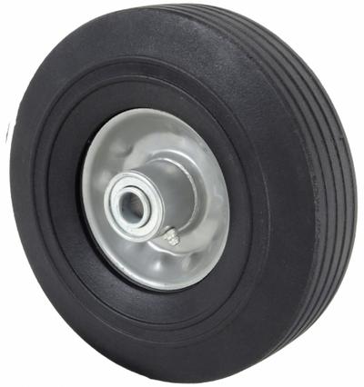 APPROVED VENDOR Solid Wheel: 6 in Wheel Dia., 1 13/16 in Wheel Wd, Rubber, 250 lb Load Capacity - Flat-Free Solid Rubber Wheels